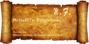 Molnár Fruzsina névjegykártya