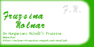 fruzsina molnar business card